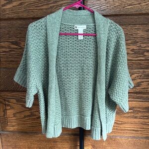 Valerie Bertinelli size L angora wool polyester open cardigan